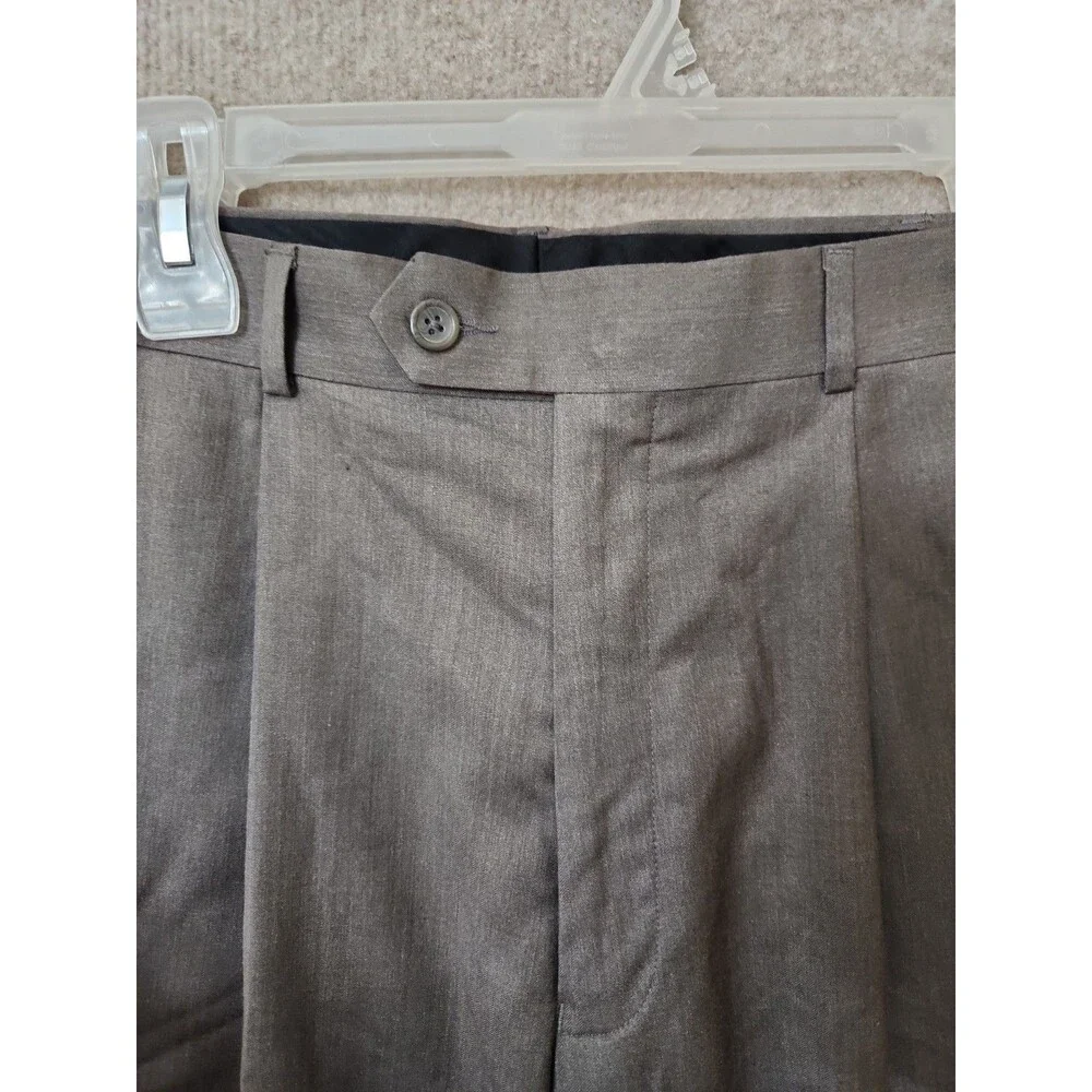 Alfani Dress Pants Mens 38(35)x32 Tan Pleated Cuffed Career Office Business NEW